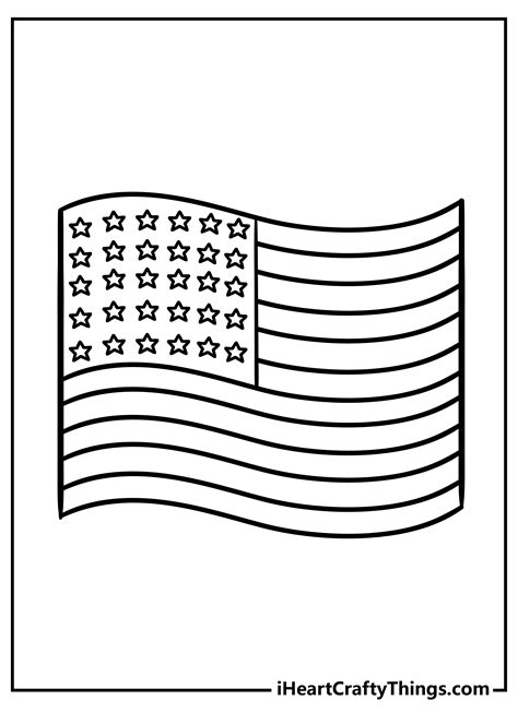 Usa Flag Printable Coloring Page - Printable Free Templates