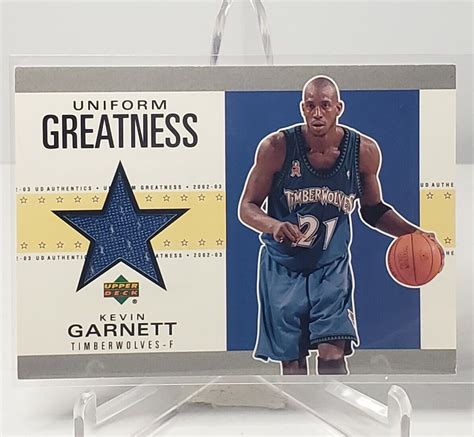 2002-03 Upper Deck Authentics Kevin Garnett Jersey Relic - Uniform ...