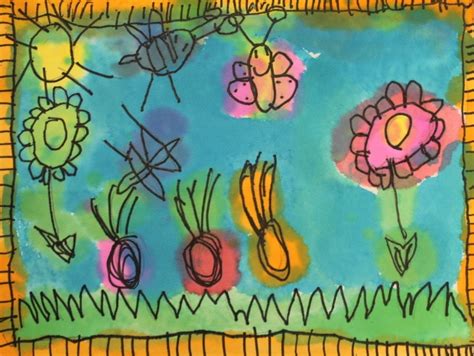 The Elemental Art Room: K and 1st Spring Watercolors!