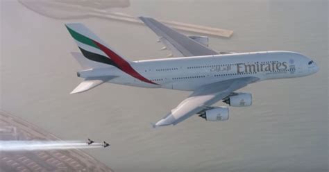 Watch: Two men wearing jet-packs race an Emirates jumbo jet (HT Tech)