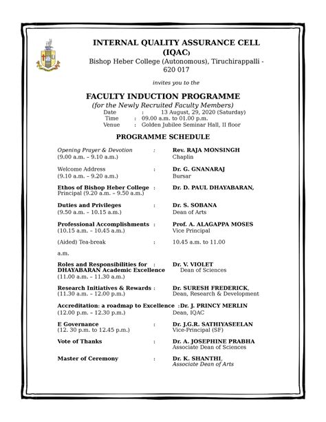 Agenda FIP IQAC September 29 Revised - INTERNAL QUALITY ASSURANCE CELL ...