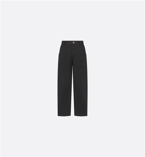 Kids' Pants Black Cotton Gabardine | DIOR