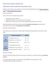 Image result for Elementary Matrix Example