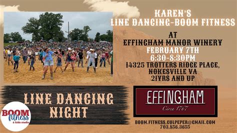 Karens Line Dancing-BOOM Fitness at Effingham Manor Winery, Effingham ...