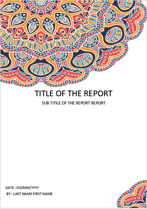 Word Cover Page Template Free Download 的图像结果