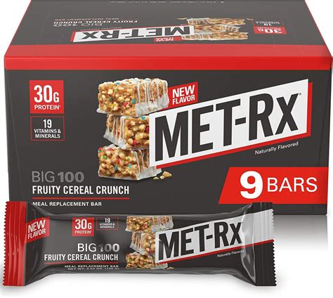Buy MET-Rx Big 100 Colossal Protein Bars, Fruity Cereal Crunch Meal ...