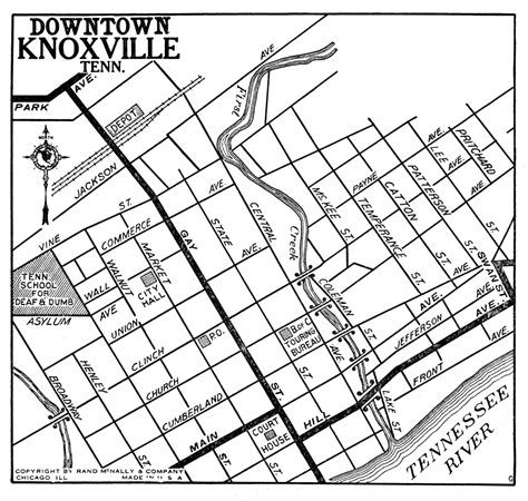 downtown knoxville map | Tennessee, Knoxville tennessee, Knoxville map