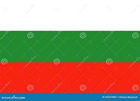 The White Green Red Flag of Bulgaria. Stock Illustration - Illustration ...