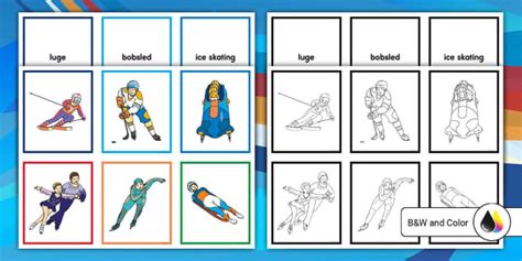 Winter Games Matching Game for K-2nd Grade