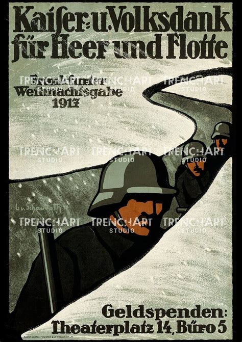 Poster Print WW1 WWI German Army Navy Propaganda Imperial Popular ...