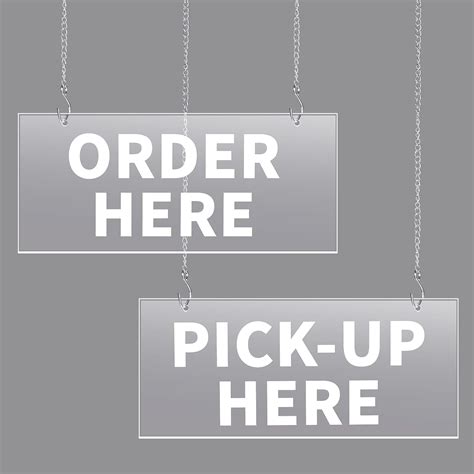 Amazon.com : Tiangrid 2 Pcs Order Here and Pick up Here Sign Acrylic ...