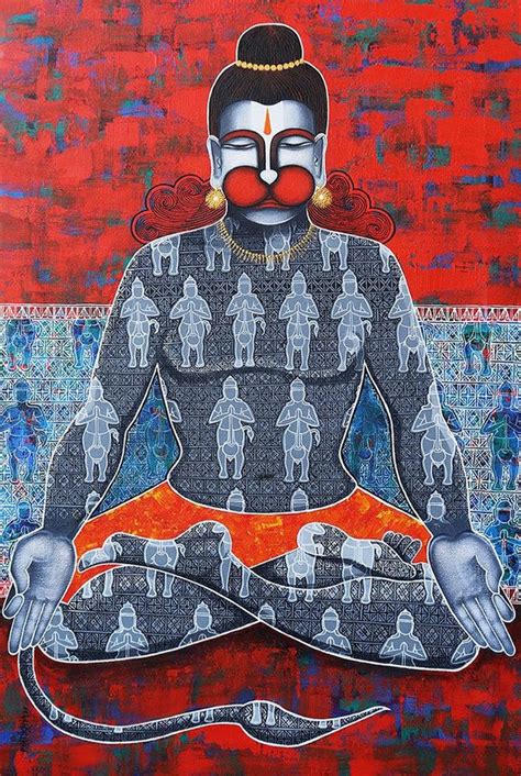 Hanuman Artworks & Paintings | Buy Hanuman Abstract Wall Art Online ...