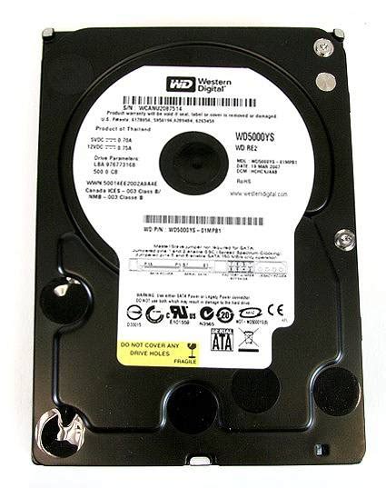 Specificaties van WD Caviar RE2 WD5000YS, 500GB - Tweakers