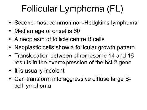 follicular lymphoma PPT无注释.ppt | Cancer | Diseases and Conditions