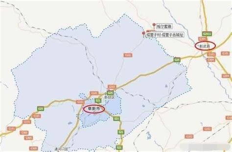 辽宁省阜新市地图