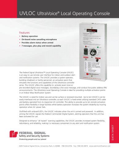 Modulator® Speaker Array MOD Series - FEDERAL SIGNAL - PDF Catalogs ...