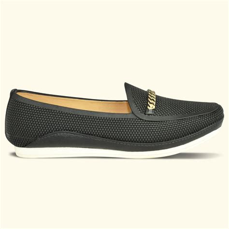 Ajanta Women's Black Bellies with Cushioned Comfort | PVC Upper & Sole ...
