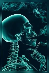 Smoking Roentgen Skele Bones Cigarette Death Fog Skulls Skeleton Skull ...