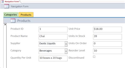Navigation Forms in Access Examples 的图像结果