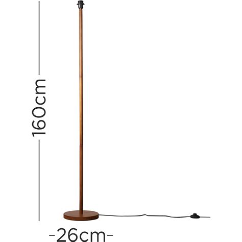 Modern Dark Wood Floor Lamp Base
