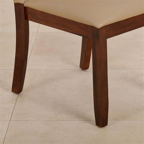 Buy (Refurbished) Oxville Set of 2 Faux Leather Dining Chairs - Beige ...