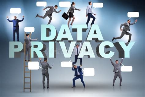 The Data Privacy Protection Concept with Business People Stock Photo ...