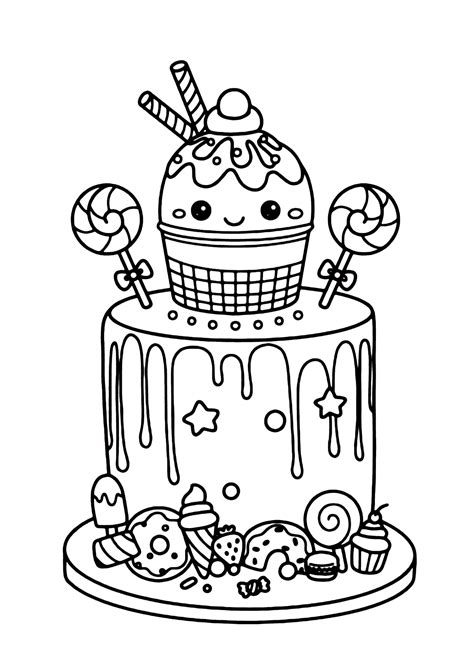 Desenho Para Colorir Doces - NAZAEDU