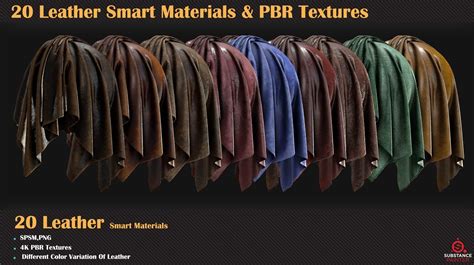 Artstation – 20 Leather Smart Materials + PBR Textures — Teletype