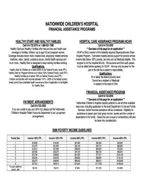 Ohio HCAP Financial Assistance Application - Blank Fillable Template ...