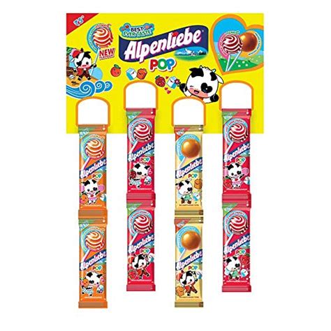 Alpenliebe Pop, Assorted Flavours, Lollipop Display Hanger Pouch, 384g ...
