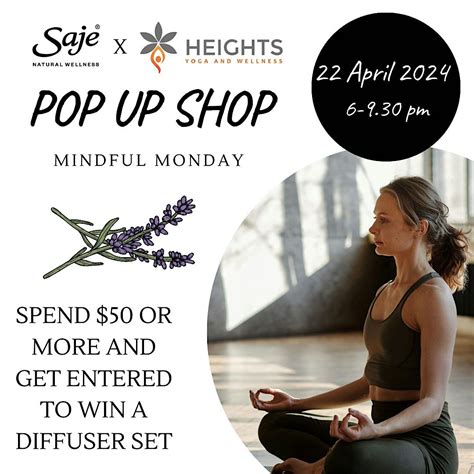 Saje x Heights Yoga (Pop up Shop), Heights Yoga and Wellness | Hot Yoga ...