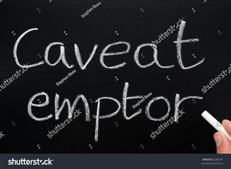 Caveat Emptor Latin Let Buyer Beware Stock Photo 3280297 | Shutterstock