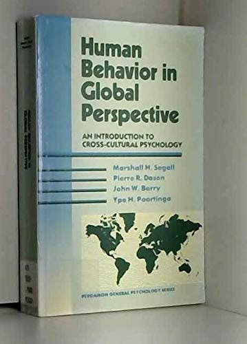 Buy Human Behavior in a Global Perspective: Introduction to Cross ...