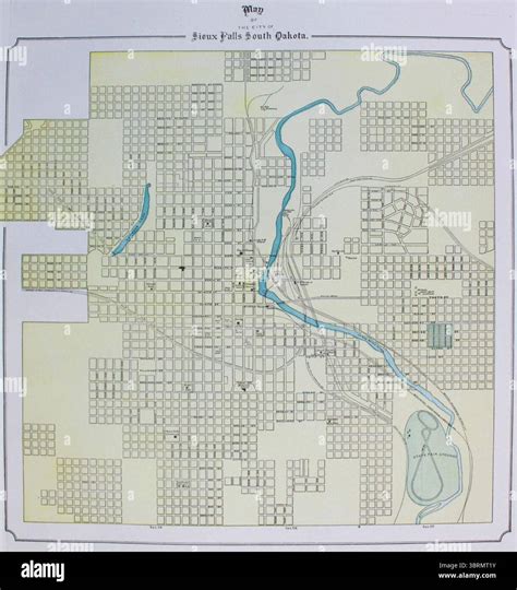 Map of the city of Sioux Falls, South Dakota Stock Photo - Alamy