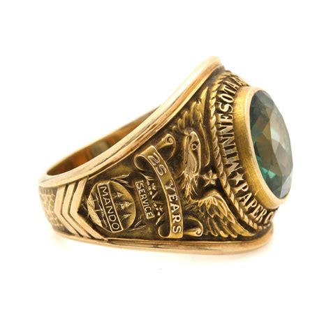Jostens 10K Yellow Gold Spinel Service Award Ring | EBTH
