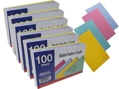 Ruled Index Cards, Assorted Neon Colors, 3x5-Inch, 600-Count Flash ...
