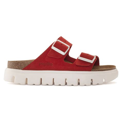 Buy Red Arizona Chunky Suede Leather Online in India - BIRKENSTOCK