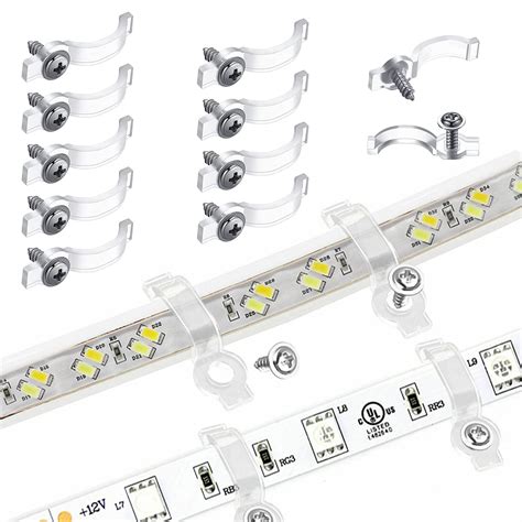 HASTHIP® 100pcs RGB Led Light Strip Mounting Bracket Silicone Fixing ...