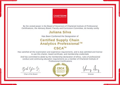 Supply Chain Certifications