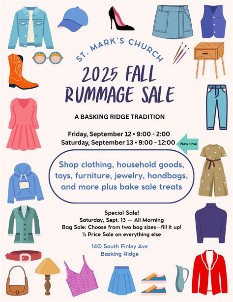 Sep 12 | St. Mark's Church 2025 Fall Rummage Sale | Basking Ridge, NJ Patch