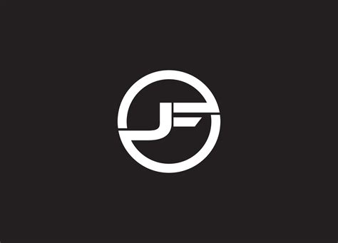 marca del vector inicial del logotipo de JF. letra inicial j y logo f ...