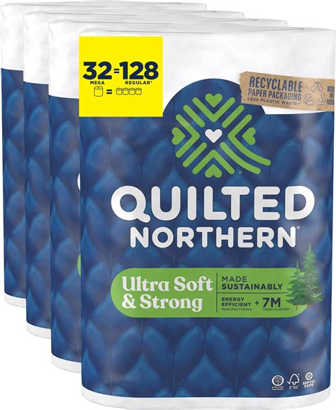 Amazon.com: Quilted Northern Ultra Soft & Strong Toilet Paper, 32 Mega ...