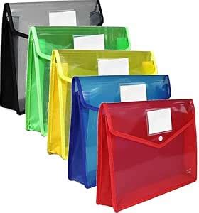 Baraky 5 Pieces A4 File Wallet Envelope Extension Folder File Organizer ...