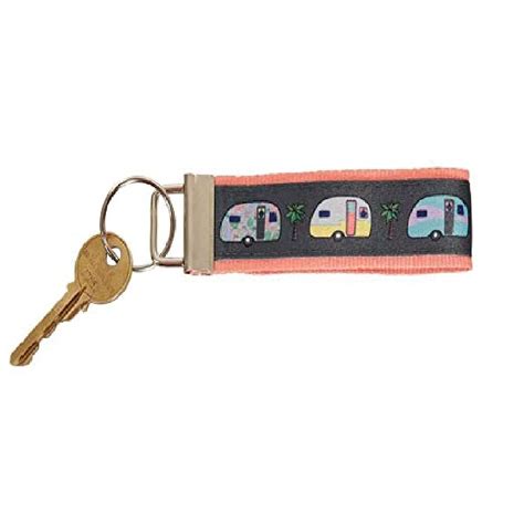 Retro Camper Keychain Fob Wristlet - SALMON : Amazon.in: Fashion