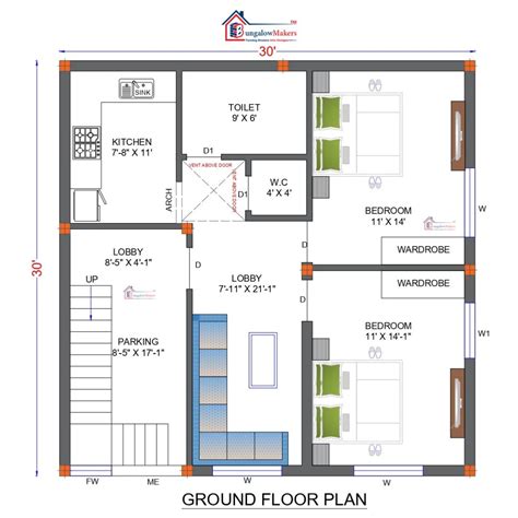 30X30 House Floor Plans