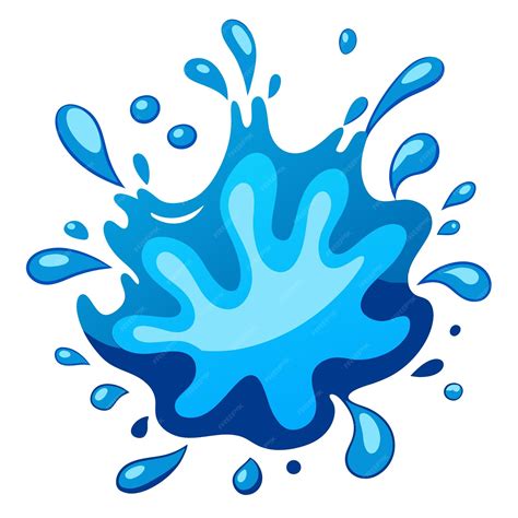 Water splash clip art and Vector Design With a White Background ...