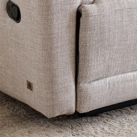 Buy Lambert Fabric 2-Seater Recliner with Console - Beige from Home ...