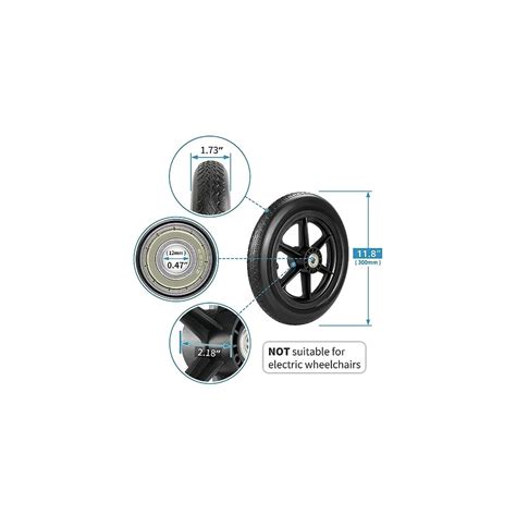ANTIQO Pair of 12 Inch Wheelchair Replacement Wheels, 12 India | Ubuy