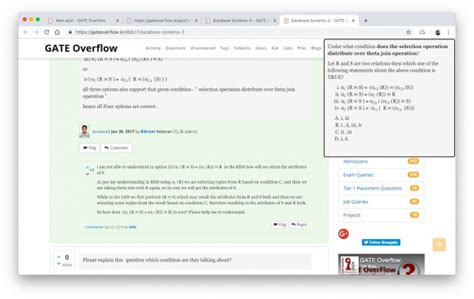 PIP mode for question content / GATE Overflow for GATE CSE