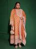 Jalwa Luxe Organza Orange Anarkali Kurta Set